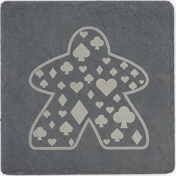 Sous-verres Meeple en ardoise