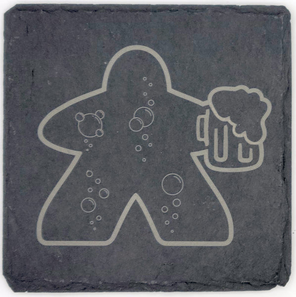 Sous-verres Meeple en ardoise