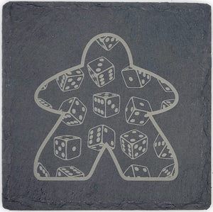 Sous-verres Meeple en ardoise