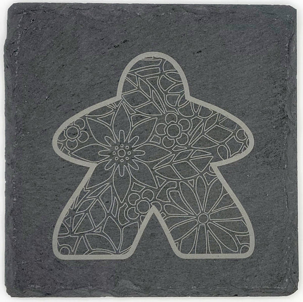 Sous-verres Meeple en ardoise