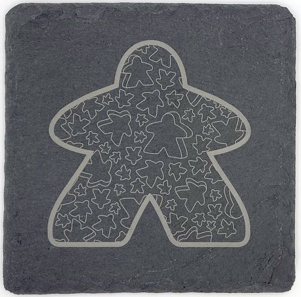 Sous-verres Meeple en ardoise