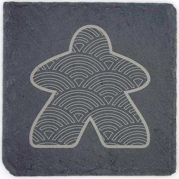 Sous-verres Meeple en ardoise