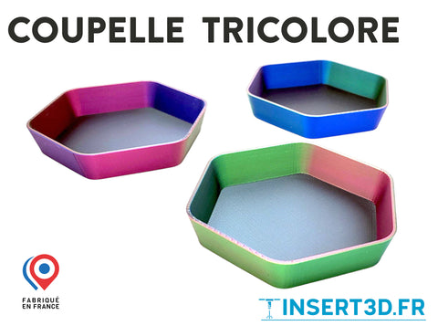 Coupelle tricolore pour jetons