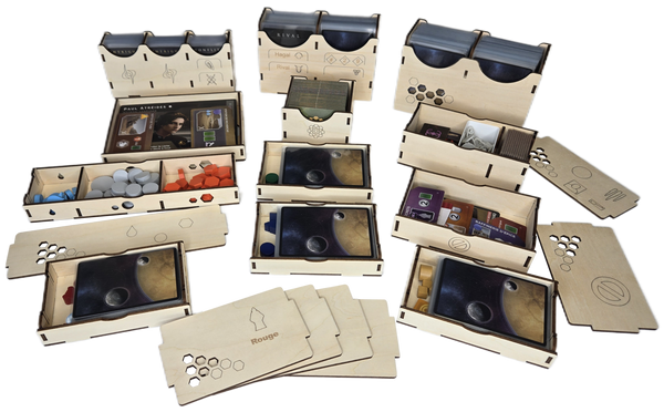 Dune Imperium + 3 extensions - Insert de jeu compatible - livré assemblé