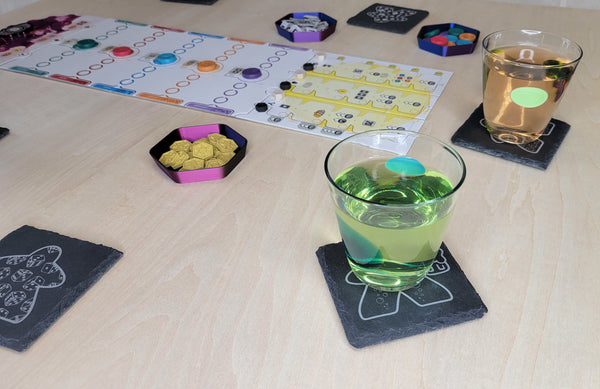Sous-verres Meeple en ardoise